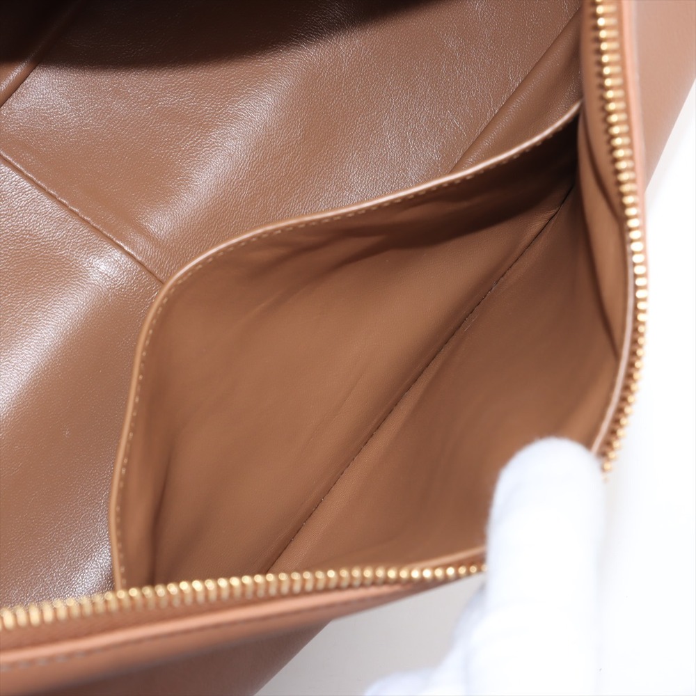 Prada Aime Leather Shoulder Bag Brown - Picture 7 of 8